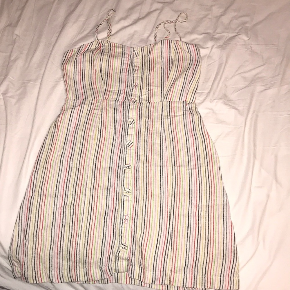 striped mini dress
